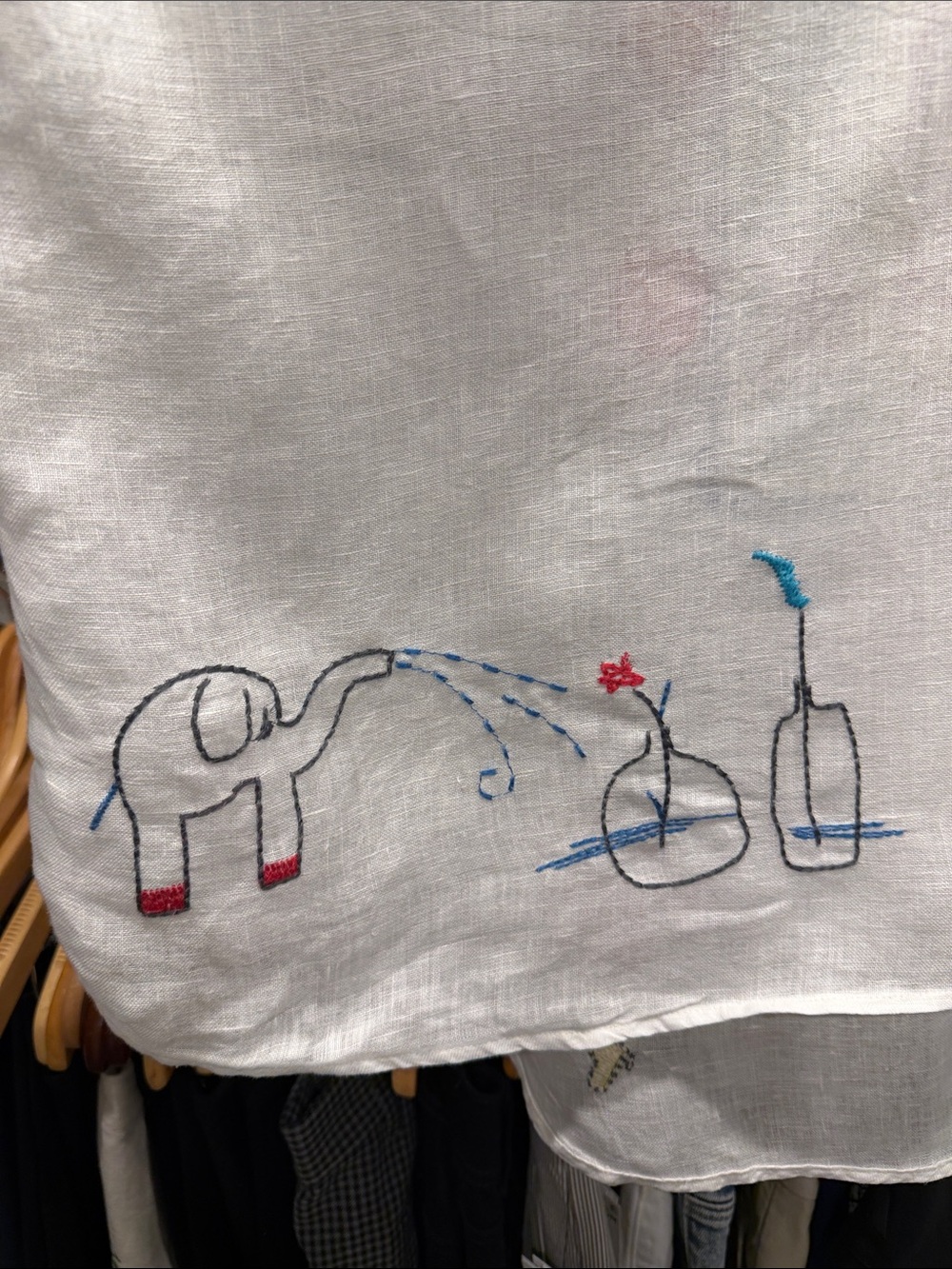 RARE Johnny Was Nandi White Linen Embroidered Tunic Blouse SIZE L - Picture 8 of 8